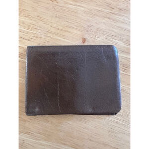 Vintage Buxton Genuine Leather Bifold Wallet Made in Canada Brown Retro EDC